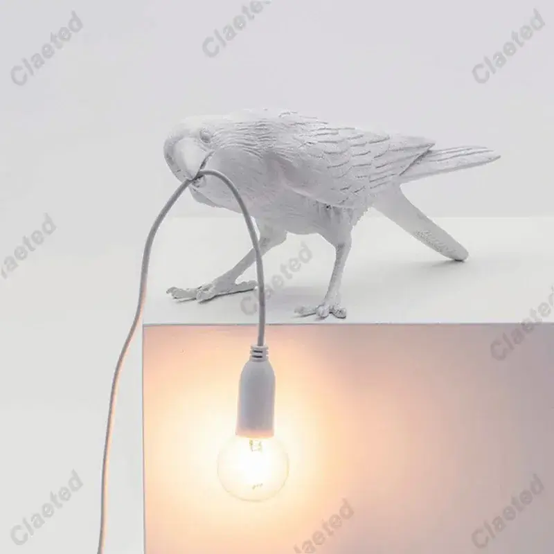 Resin Lucky Bird Crow Wall Lamp Table Lamp Night Light Bedroom Bedside Living Room Wall Lamp Home Decoration