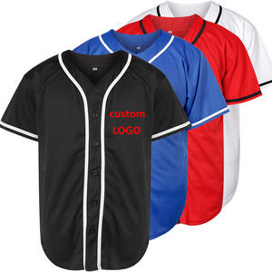 OEM Mens Baseball Jersey Button Down Shirts Short Sleeve Hipster Hip Hop Sports Uniforms custom baseball jerseys blank wholesale