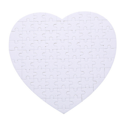 Custom Sublimation Wholesale Jigsaw Puzzle with 10*10cm A4 A5 heart sublimation puzzle