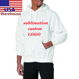 Manufacturer Unisex Men Women Blank 100% Polyester For Sublimation Logo Custom Hoodie Puff Print Full Zip Up Crewneck Sweatshirt