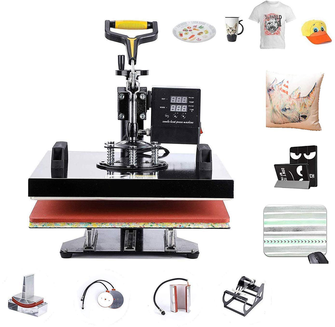 OEM Customization High Quality 11 in 1 Combo Heat Press Machines Sublimation Mug Hat Pen Plate Puzzle T shirt Printing Machine