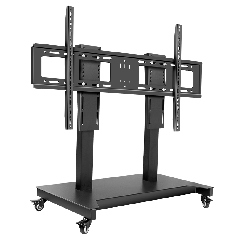 motorized tv stand 52-100 inch   LCD monitor lift soportes tv 80 wheel stand for smart office /hotel