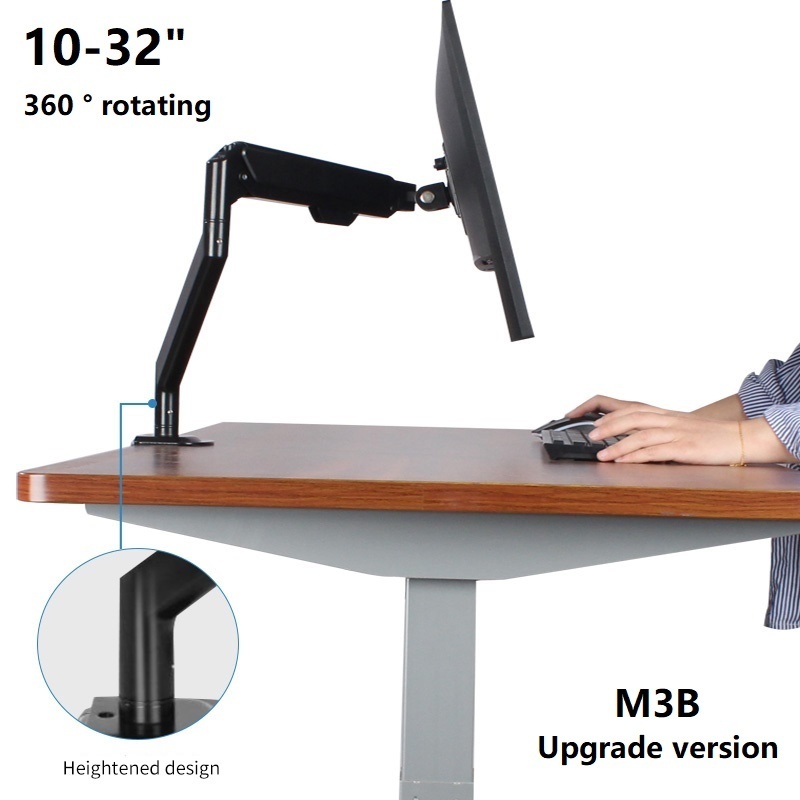 OEM factory Office Furniture monitor stand  Icd Monitor Swing Arm 17-32 inch Gas spring monitor arm desk mount