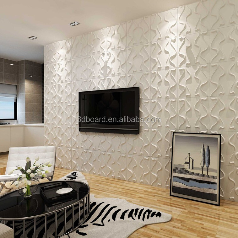 Wood tv wall panel 3d texture pvc laminated wall panel for hotel decoration