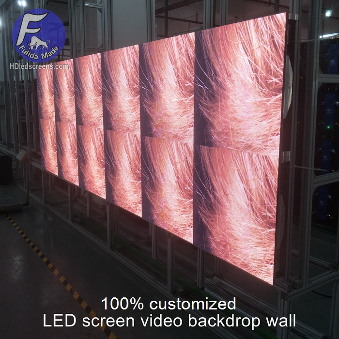 Fulida display die-casting aluminum cabinet indoor Led Display P2 P2.5 RGB Led Video Wall