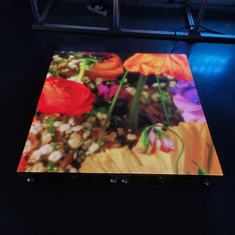 p3.91 indoor interactive dance led screen on floor with acrylic cover on promotion