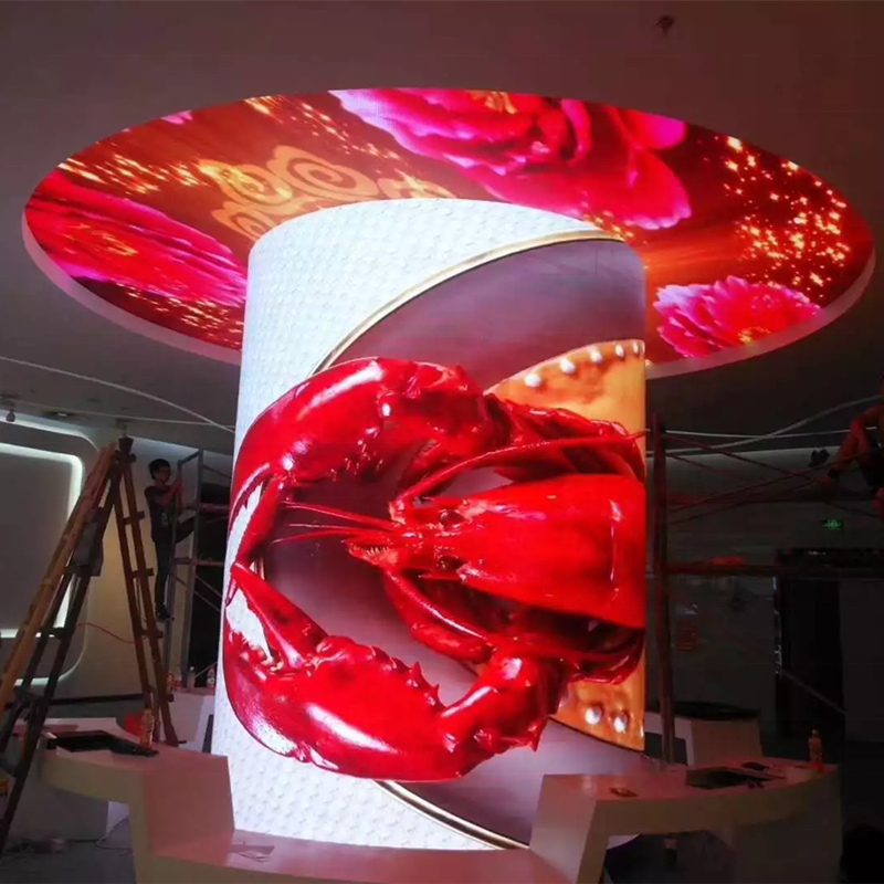 RGB Led Display Price Flexible Led Panels P1 P1.5 P1.875 P2 P2.5 P3 advertising indoor curved led video wall