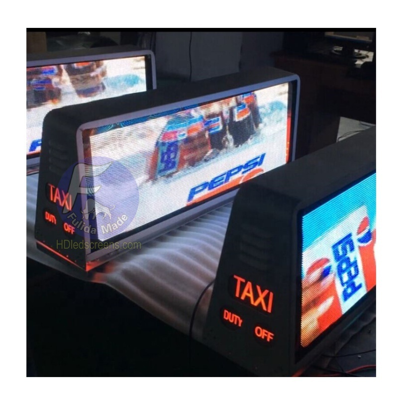 moving ads led screen Double Side Car Roof Led Display Taxi top led display outdoor advertising