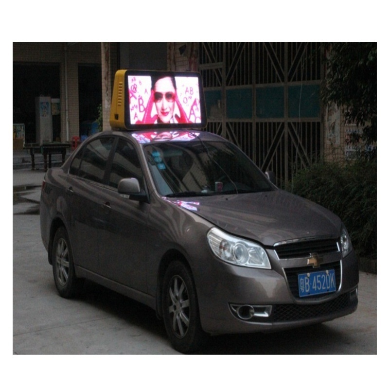 moving ads led screen Double Side Car Roof Led Display Taxi top led display outdoor advertising