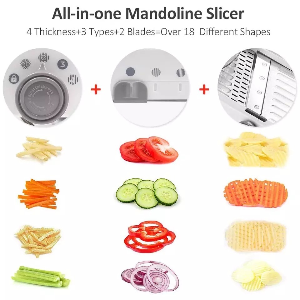 Hot selling stainless steel multi-functional shredder vegetable slicer vegetable cutter mandolin slicer