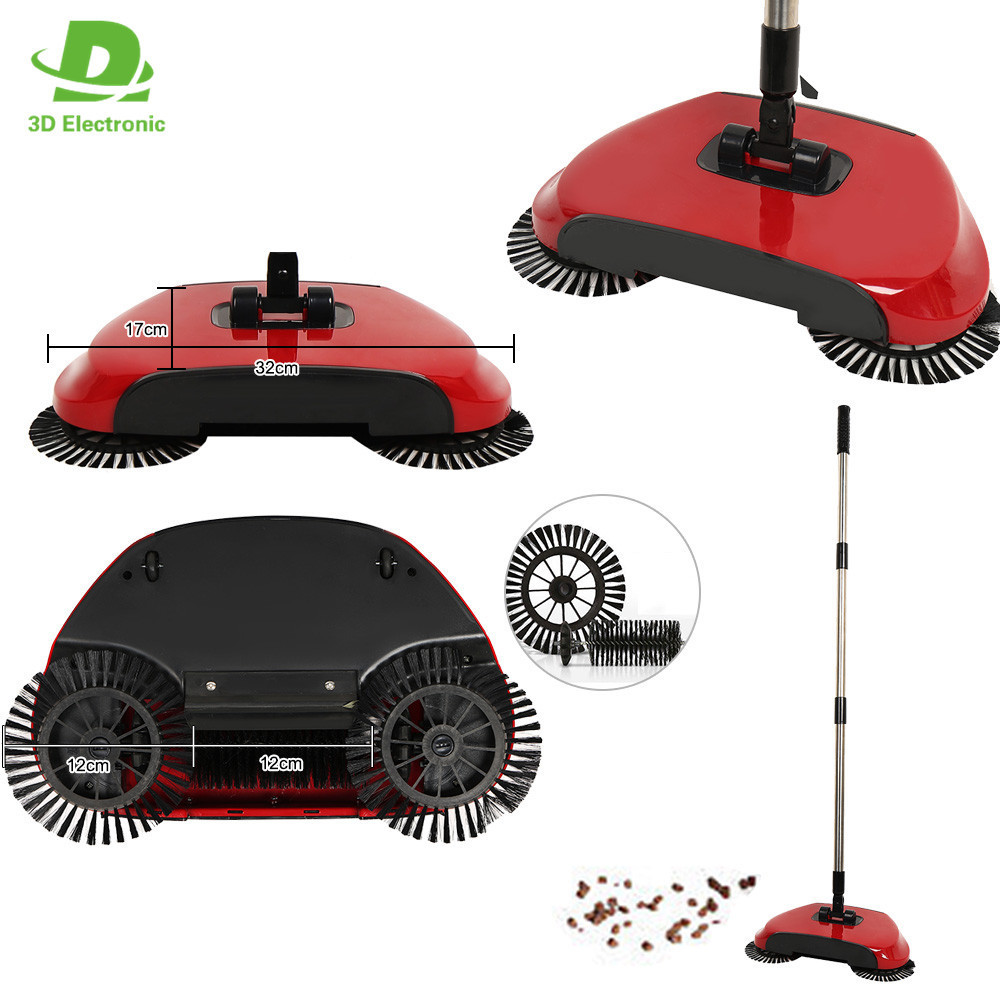 Hand Propelled Sweeper Lazy Automatic Magic Hand Push Sweeper Broom No Electricity Dustpan