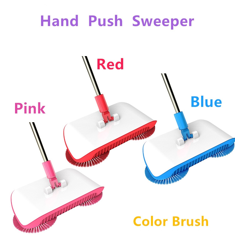 Automatic Spin Sweeper 3 in 1 Floor Sweeping Brush Broom, Duster & Dustpan Hand Push without electric