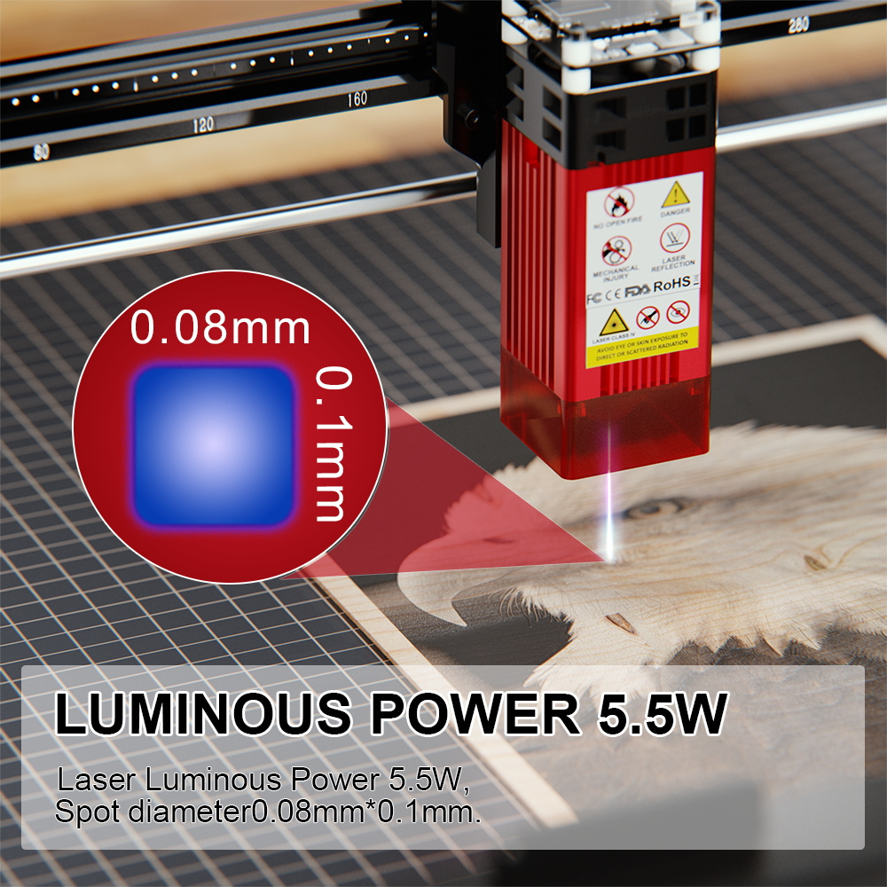 Flying Bear LaserMan CNC 40W Power Laser Cutting Machine 400x450mm Size Engraver for Metal Engraving Wood Acrylics Jewellery