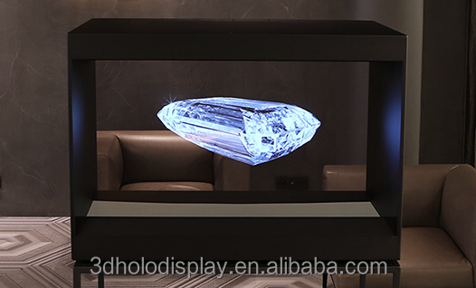 Full HD Virtual Projection 3D Hologram Display,32''Hologram Showcase with flight case packing