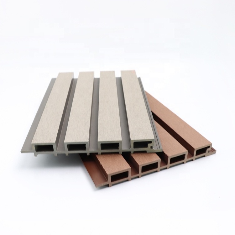 Wall cladding WPC exterior outdoor composite wall panel PVC wood wall panel outdoor Co-extruded Fluted Cladding Panel