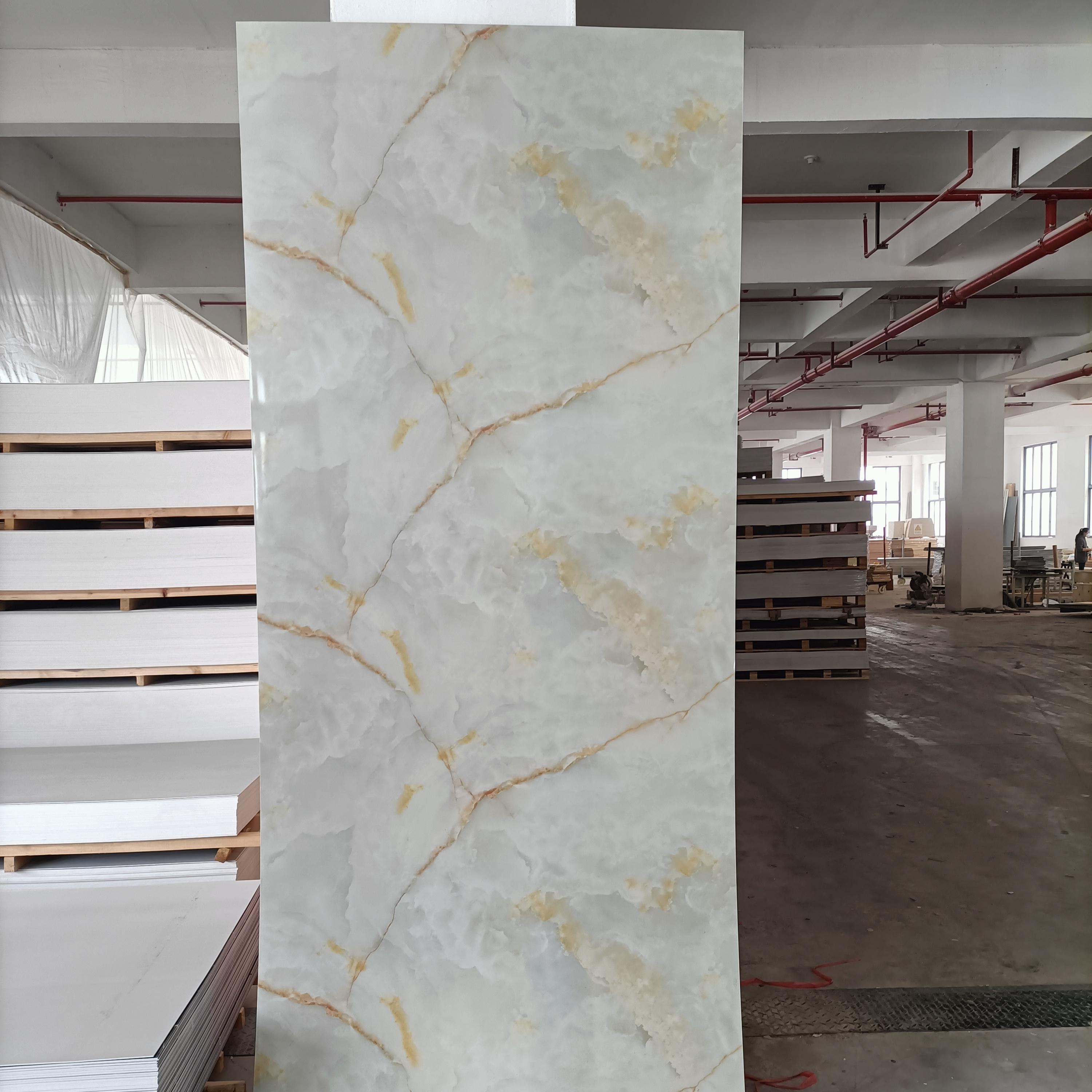 1220*2440 PVC Marble Panel Waterproof UV Bathroom Wall Coating Panels UV Wall Covering Panels marble substitute