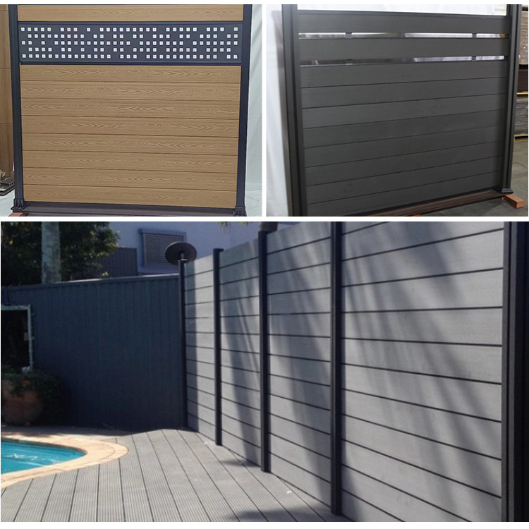 wood plastic composite wpc fence home garden fence panels better than vinyl pvc fence