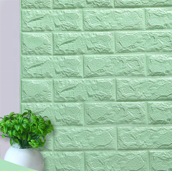 Sonsill pink retro simulated wall stickers brick pe foam wallpaper 3d