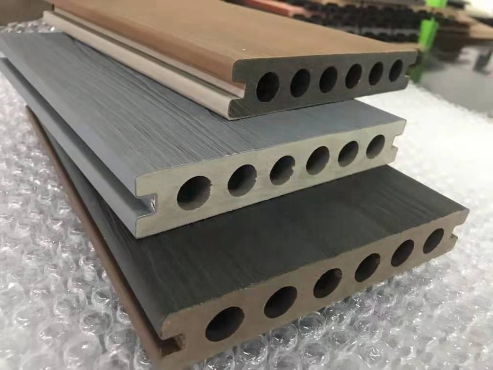 Outdoor Hollow terrace board no painting wpc decking clips wood alternatives wood veneer panel wood substitute