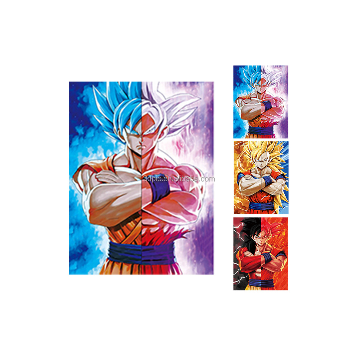 Custom Printed Full Color 3D Cartoon Characters Lenticular Poster stickers