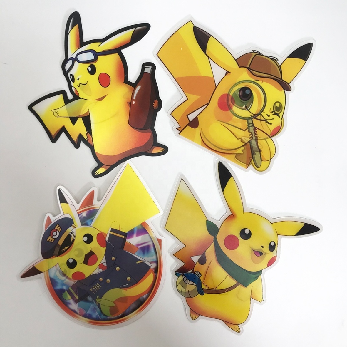 Pikachu Anime sticker custom waterproof anime printing 3d Lenticular for Car