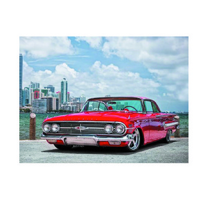 High resolution vintage car landscape 3d lenticular printing picture decoration