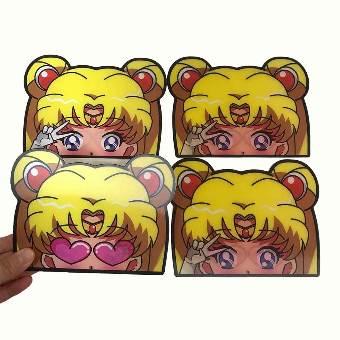 Sailor Moon PET Waterproof Anime Changing Flip Lenticular Sticker 3D Anime Stickers Lenticular Anime Stickers Motion