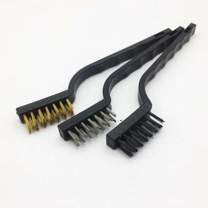 3PCS Cleaning Brush Kit 3D printer tool nylon/stainless steel/brass wire cleaner For Nozzle /Heating Block /Hotend Hot Bed