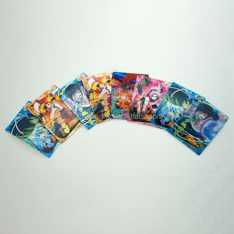 Custom 3d Anime Lenticular Sheet Business Card Postcard Printing Game Lenticular Card With Flip Moving Effect