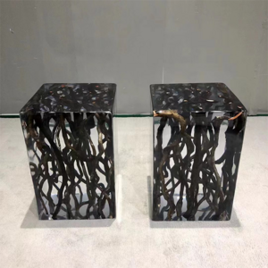 Custom Luxury solid wood composite epoxy resin stool chair