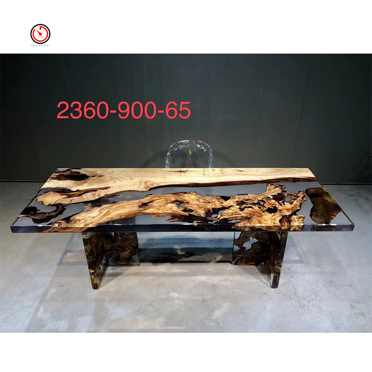 TT OEM&ODM custom hot sale wholesale price modern unique wood live edge clear epoxy resin table top