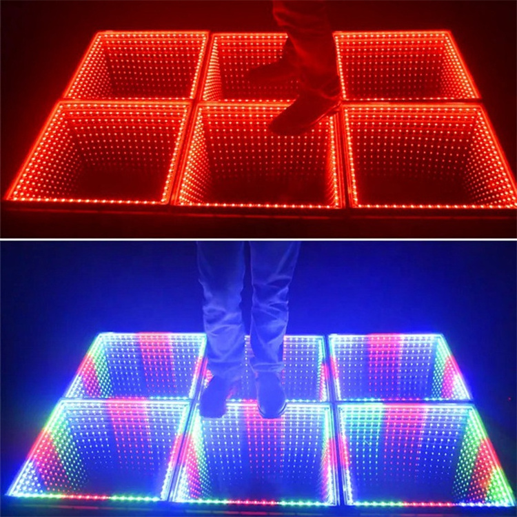 Led floor panel Event Wireless Portable Disc DJ Party RGB Light Dance Floor 3D Infinity Mirror Led Dance Floor Light