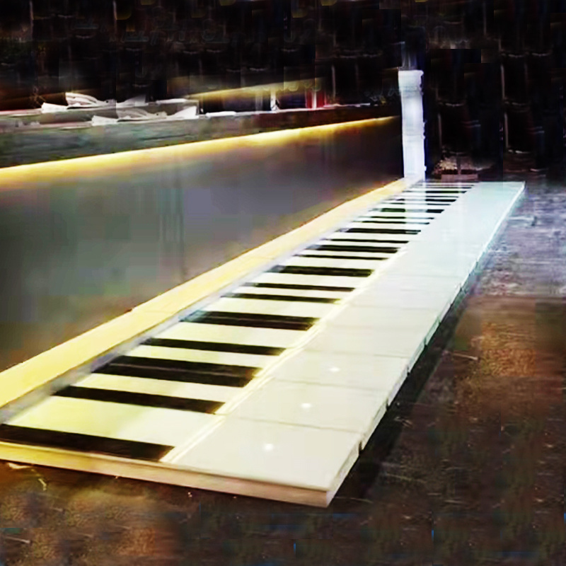 Led floor panel factory custom led light up interactive piano dance floor commercial digital piano keyboard led music flooring