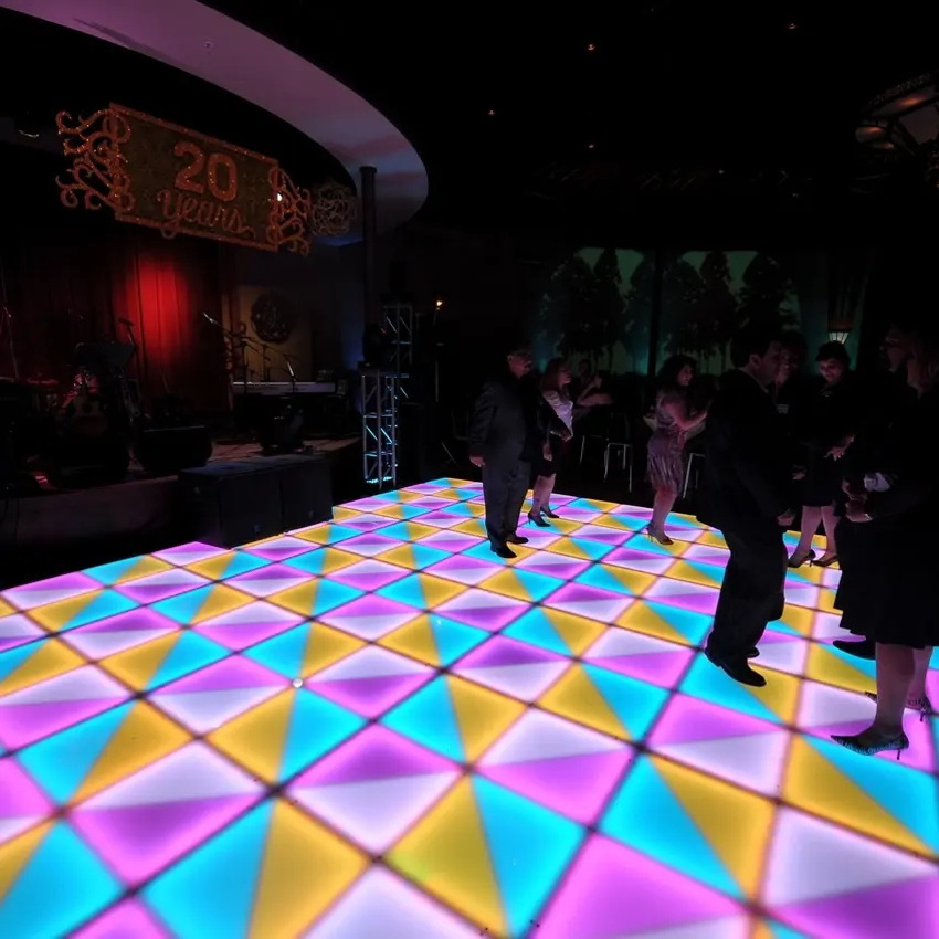 Led Floor Panel led dance floor tiles RGB Outdoor Ip65 Dj Lighting Interactive rgb led dance floor