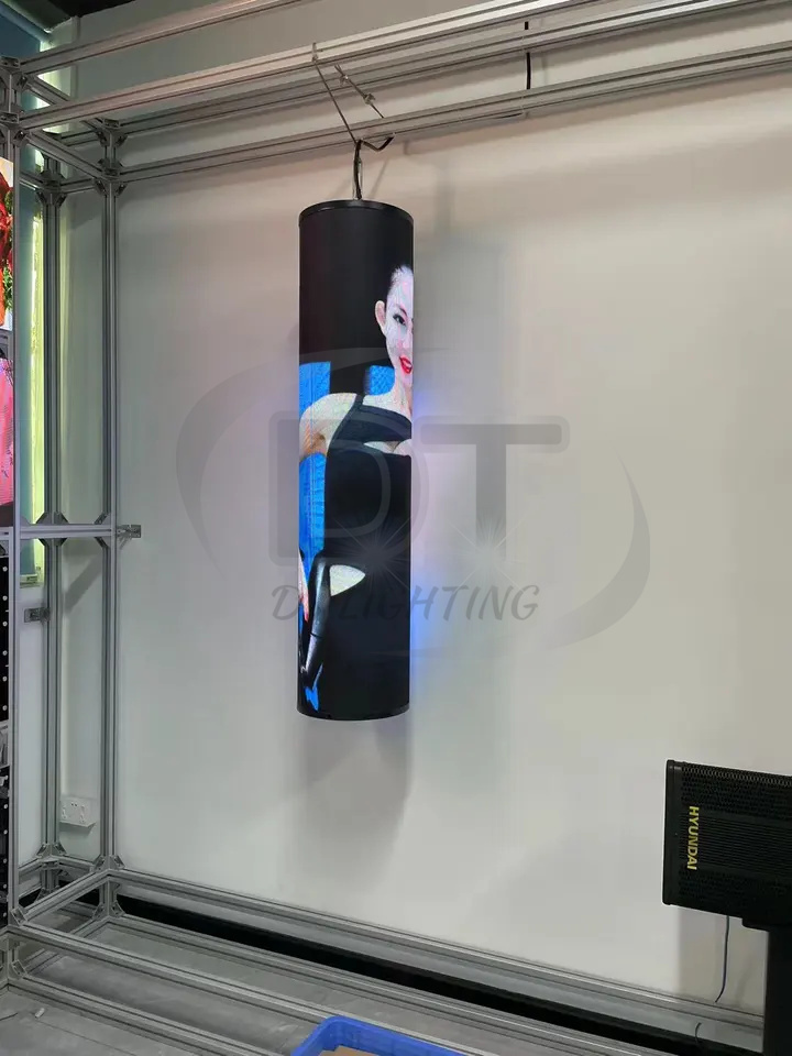 Video Bokep  P4  indoor Flexible LED  Screen  Wave Display Customized Round Advertising Display  Digital Signage