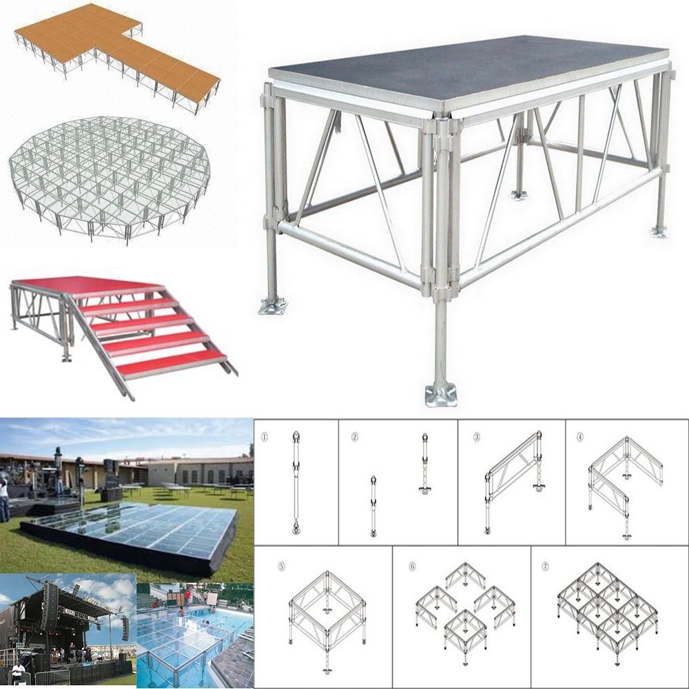 Portable Stage Movable Concert Ajustable Legs Stage  Palcoscenico Evre Escenario Podium