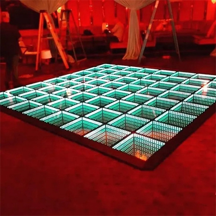 Led floor panel 3D LED Dance Floor Mats with Magnetic Infinity Mirror Panels Perfect for Weddings Parties and Stage Performances