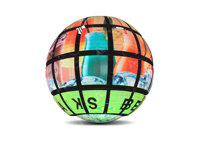 Sphere LED Display P2mm Diameter 1.6m High refresh rate full viewing angle telescopic ball led display flexible screen