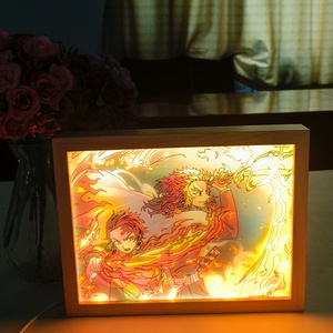 3D Decorative Wooden Photo Frame Night Light led art frame lamp picture frame sunshine picture small night light