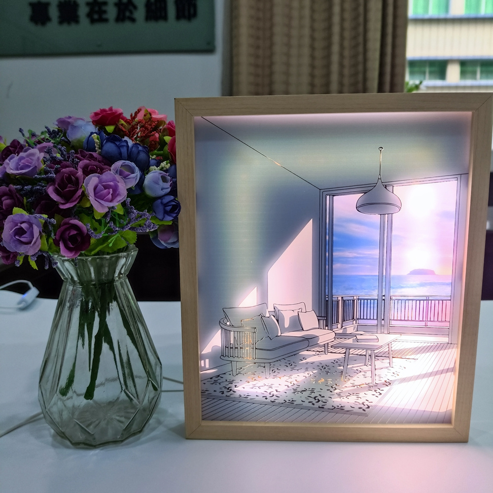 Wall Art Painting Decoration Light LED Glowing photo frame Experience light and shadow The Art of Light Painting