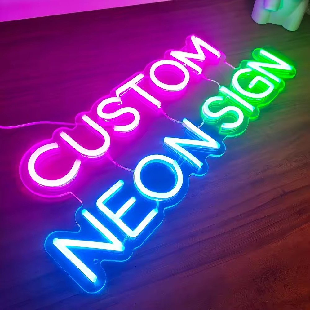 NO MOQ High Quality Neon Lights Flex RGB Rainbow Neon Signs Neon letter light decoration room lights for bedroom