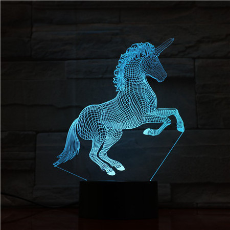 Horse Pony unicorn flamingo cactus pineapple 3D Illusion Decor Lamp Promotion Lamp 3d LED Lighting lamp 3d LED Table Night Light