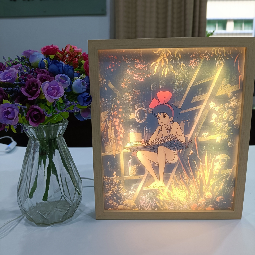 2024Usb Stereo Shadow Light Three Colors Dimming Picture Frame for home