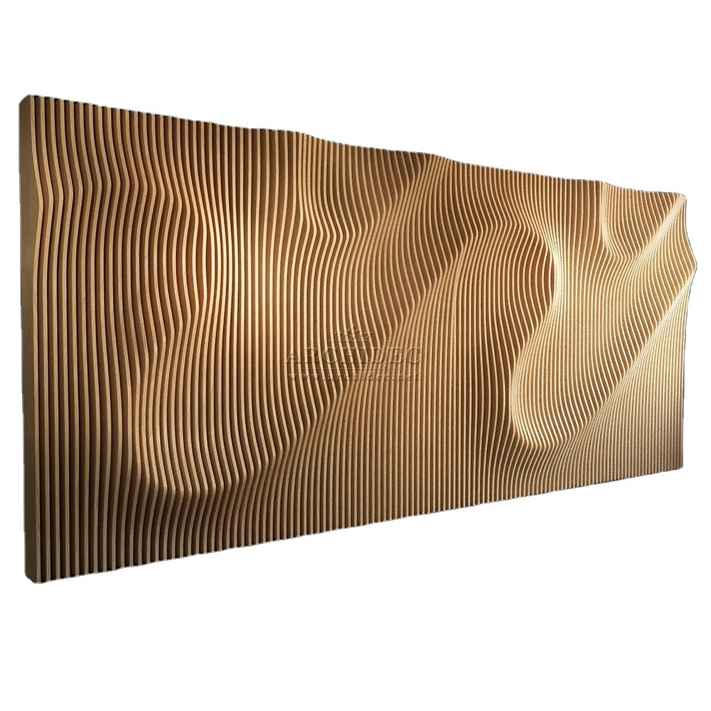 home decoration 4*8 3d effect wall panel decorative deep embossed MDF 3d brick wall paneling