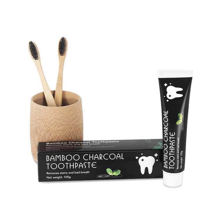 Top selling 100% natural bamboo charcoal whitening organic tooth paste toothpaste