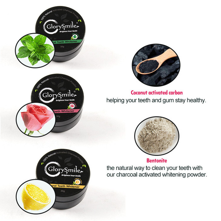 Glorysmile Natural Bamboo Charcoal Teeth Whitening Activated Carbon Tooth Whitening Powder