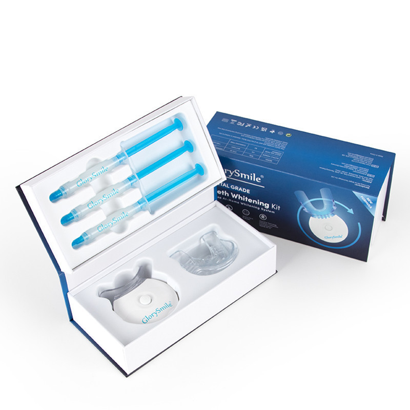 Teeth Whitening Kits Private Logo - Home Use Dental Bleaching LED Light 3 Syringe Set - CE Approved