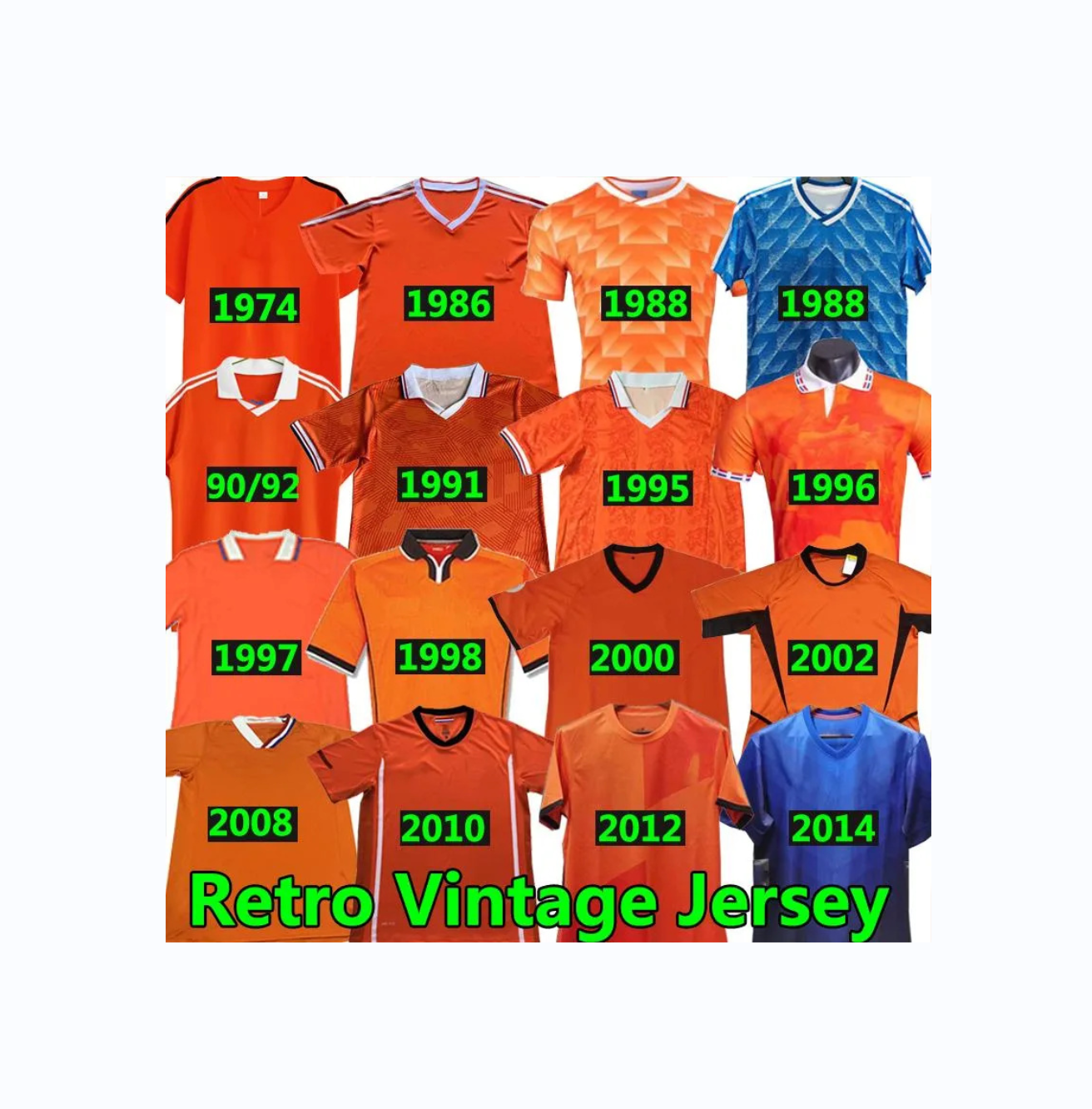 Retro 1988 Netherlands Van Basten Soccer Jerseys Holland BERGKAMP Gullit Rijkaard DAVID classic Vintage football shirts