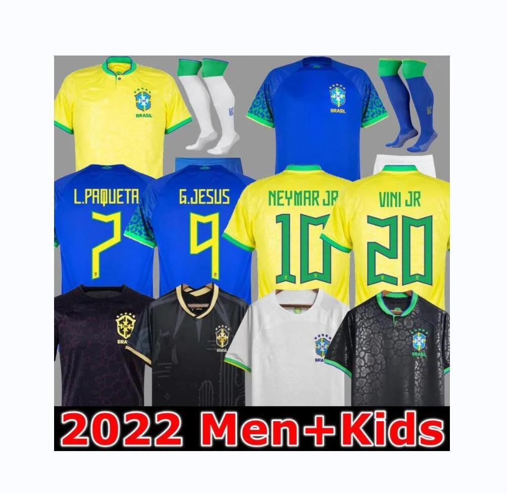 2023 NEYMAR soccer jerseys Camiseta de futbol PAQUETA RAPHINHA football shirt MARQUINHOS VINI JR brasil RICHARLISON MEN KIDS