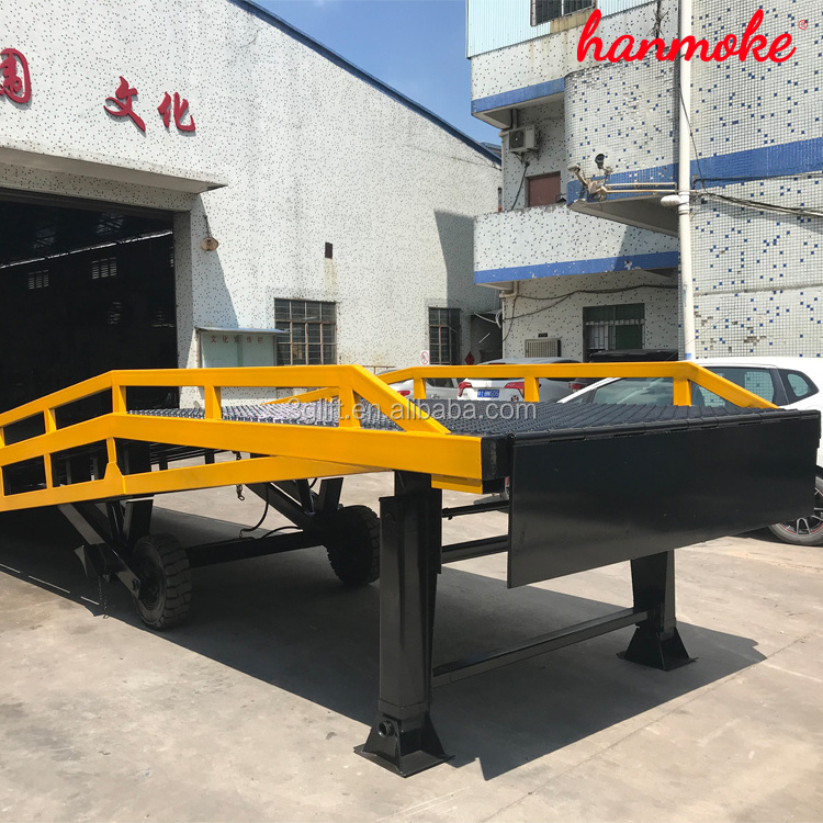 Hydraulic ramp heavy duty truck loading ramp container loading dock ramp slope for 10 ton